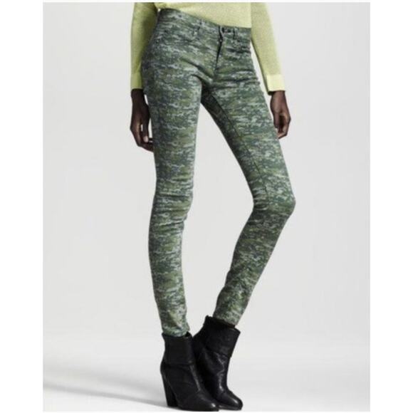 Rag & Bone Skinny Green Digital Graphic Camo Stretch Ankle Jeans 27 - Picture 5 of 10